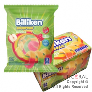 GOMAS BILLIKEN ACIDAS 12 SOBRES X 30GR x 1